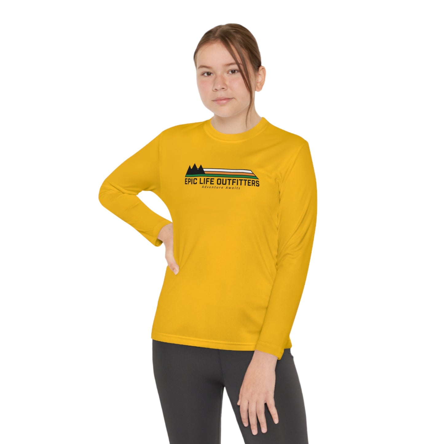 Youth Long Sleeve Mountains Synthetic Tee