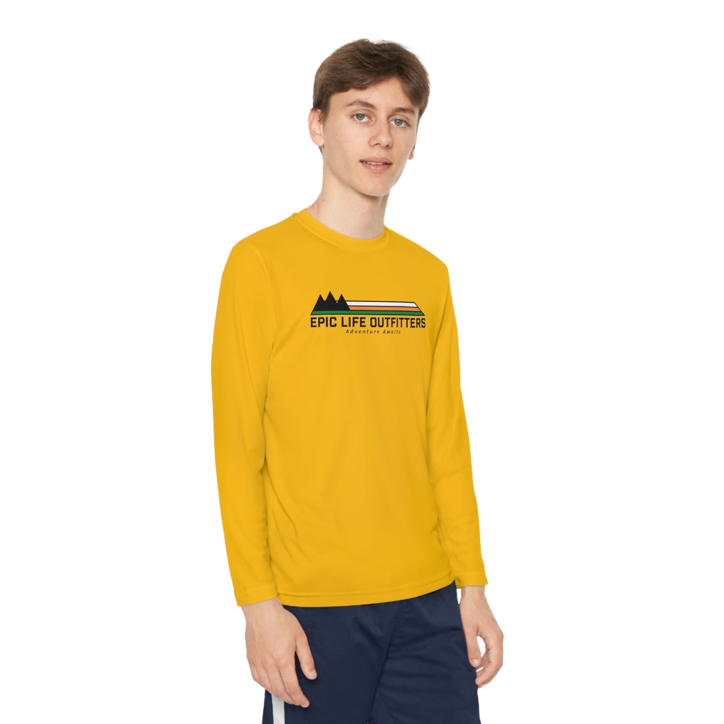 Youth Long Sleeve Mountains Synthetic Tee