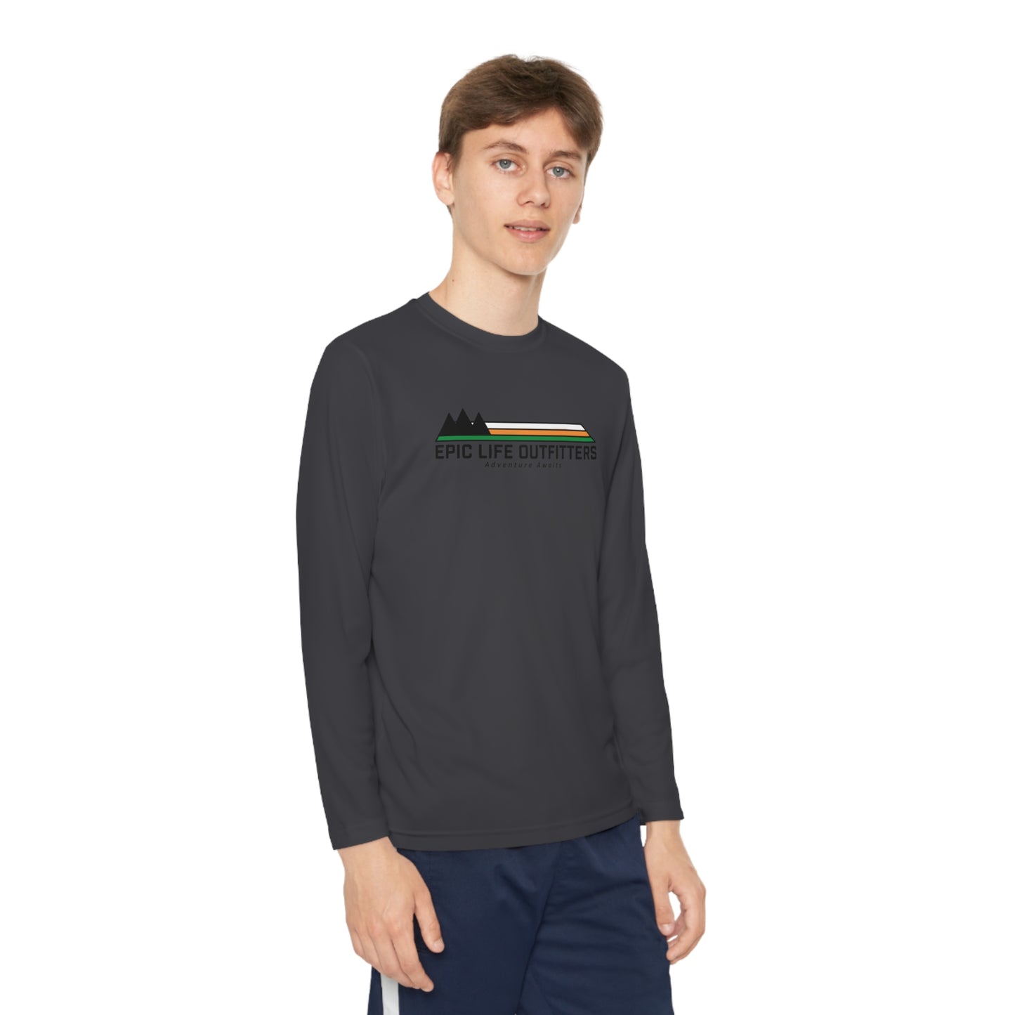Youth Long Sleeve Mountains Synthetic Tee