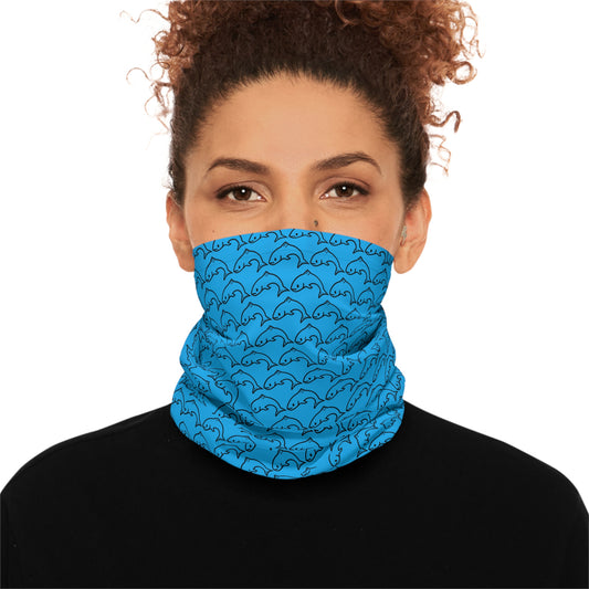 Fish Lightweight Neck Gaiter Light Blue