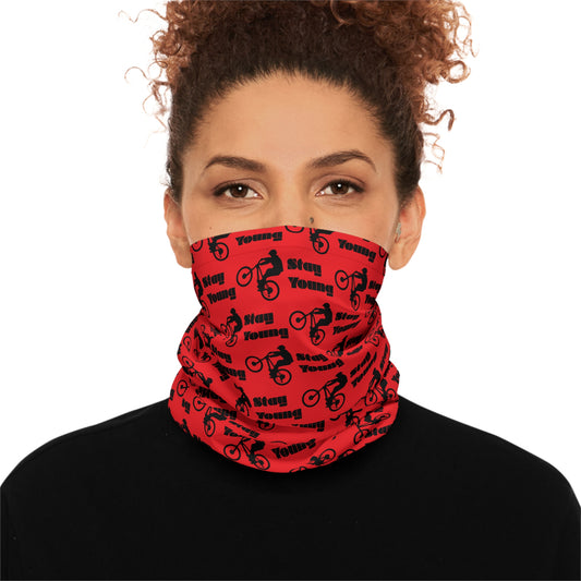 Stay Young Red Lightweight Neck Gaiter